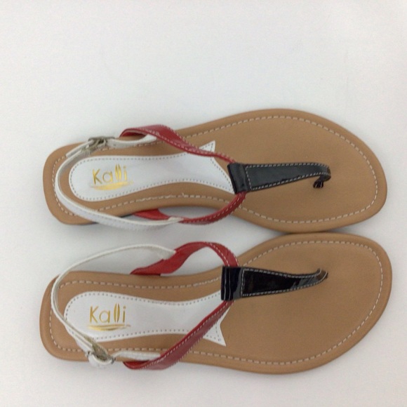 Kalli “KIWI” Red White & Blue Sandals, 8 - Picture 8 of 8